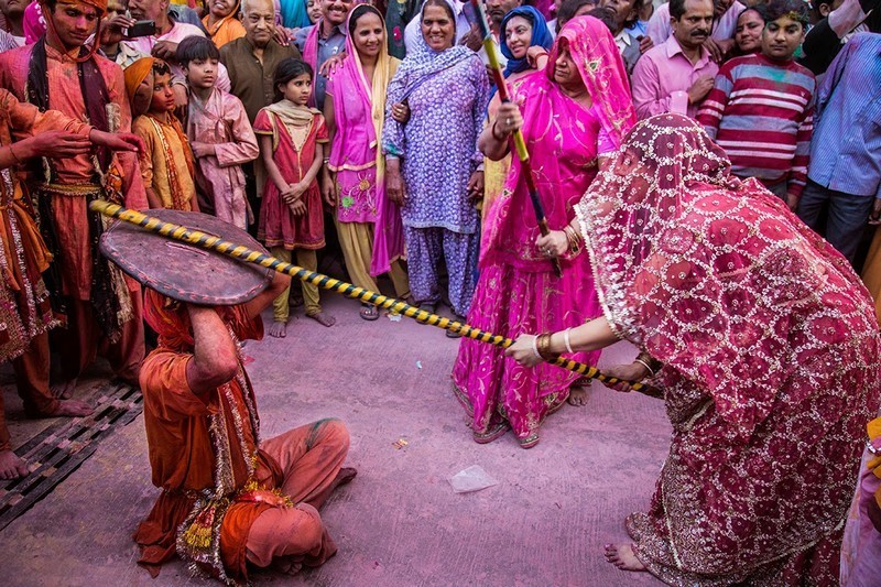 Holi celebrations in Barsana