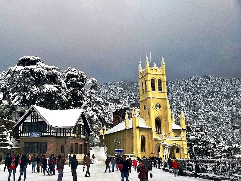 shimla tourist places snow