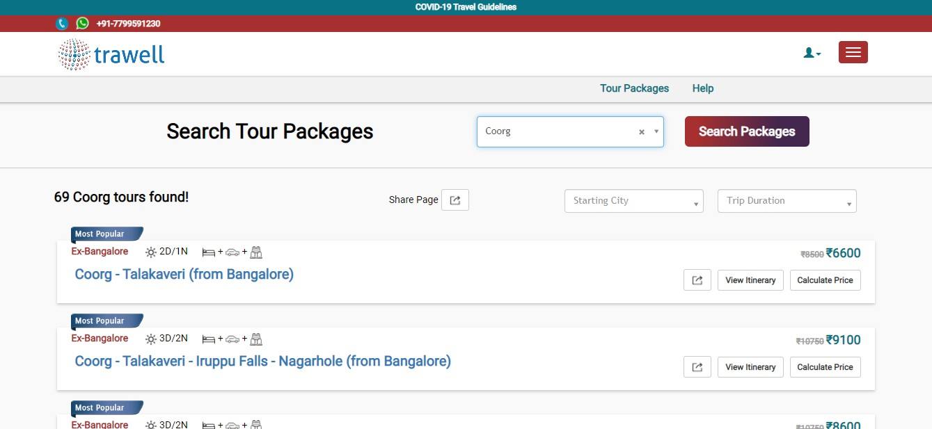 tour package query